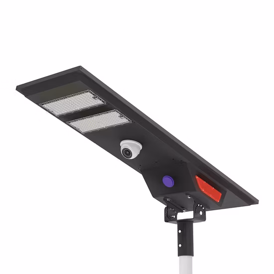 Lampada LED da esterno da 80W integrata, telecamera di sicurezza solare, lampione con batteria al litio